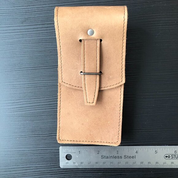 Handmade Brown Leather Wotancraft Case Bag Travel Pouch vintage military style - Picture 8 of 9